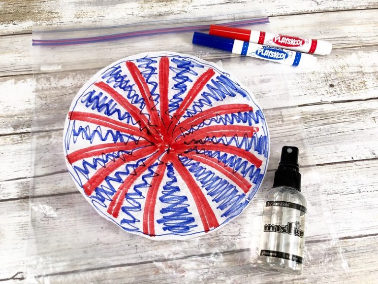 Dollar Tree Coffee Filter Fireworks Kids Craft Creatively Beth