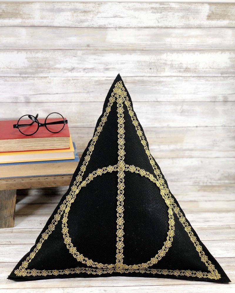 Harry Potter Inspired Deathly Hallows Pillow